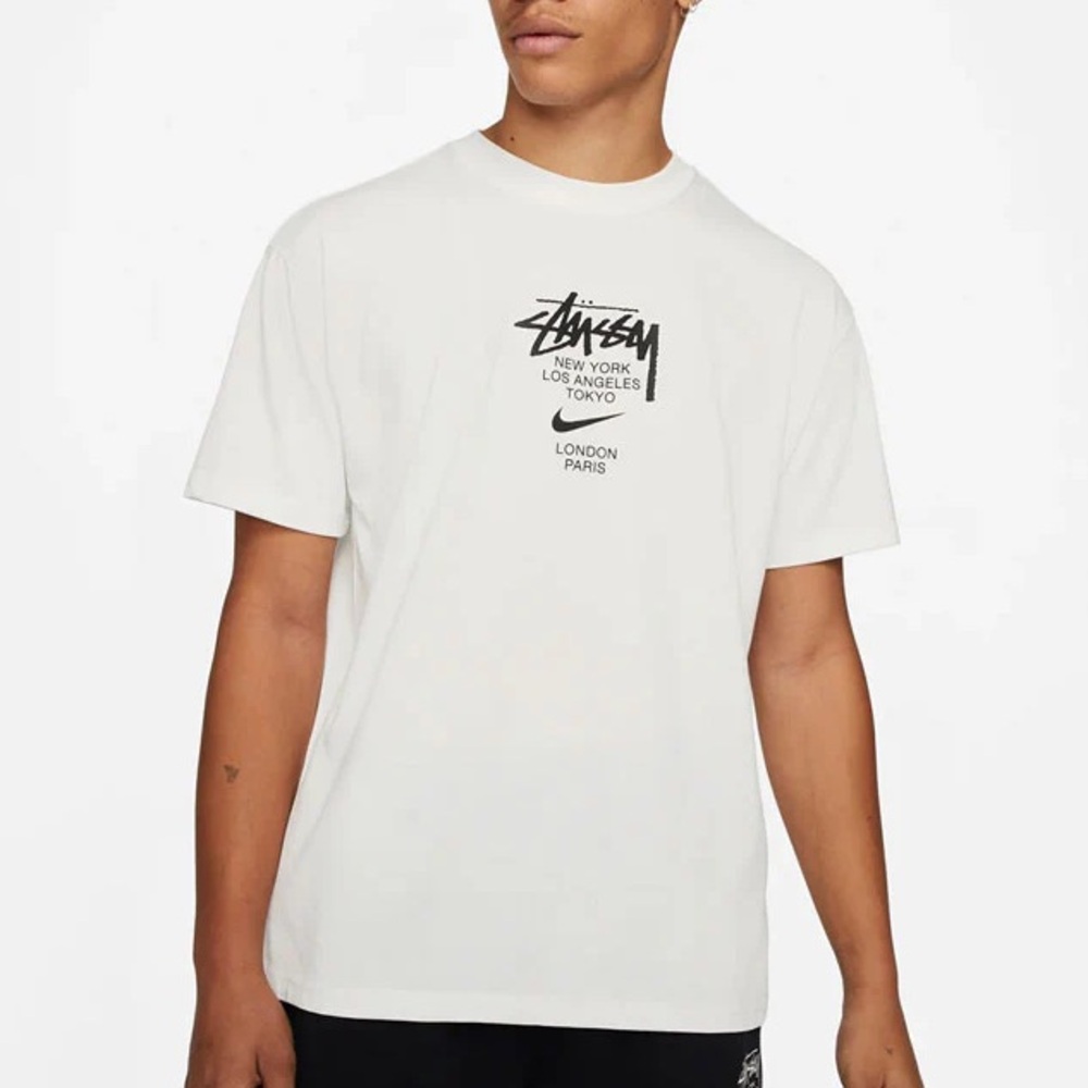 Stussy x Nike White T-Shirt Size S - Super Rare / Collectible